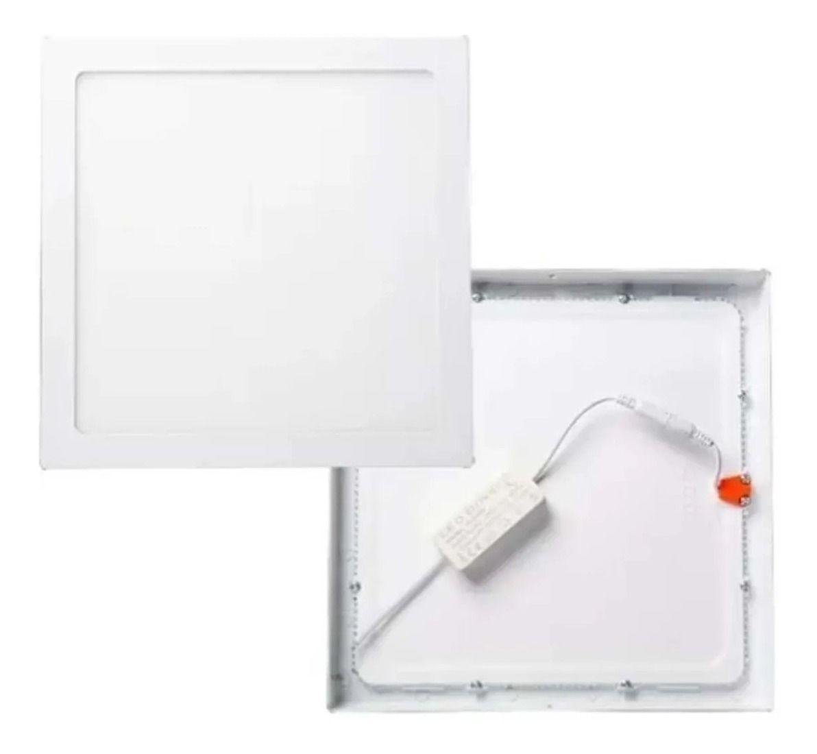 Foco Panel Plafón Led 24w Sobrepuesto Cuadrado Frio-2