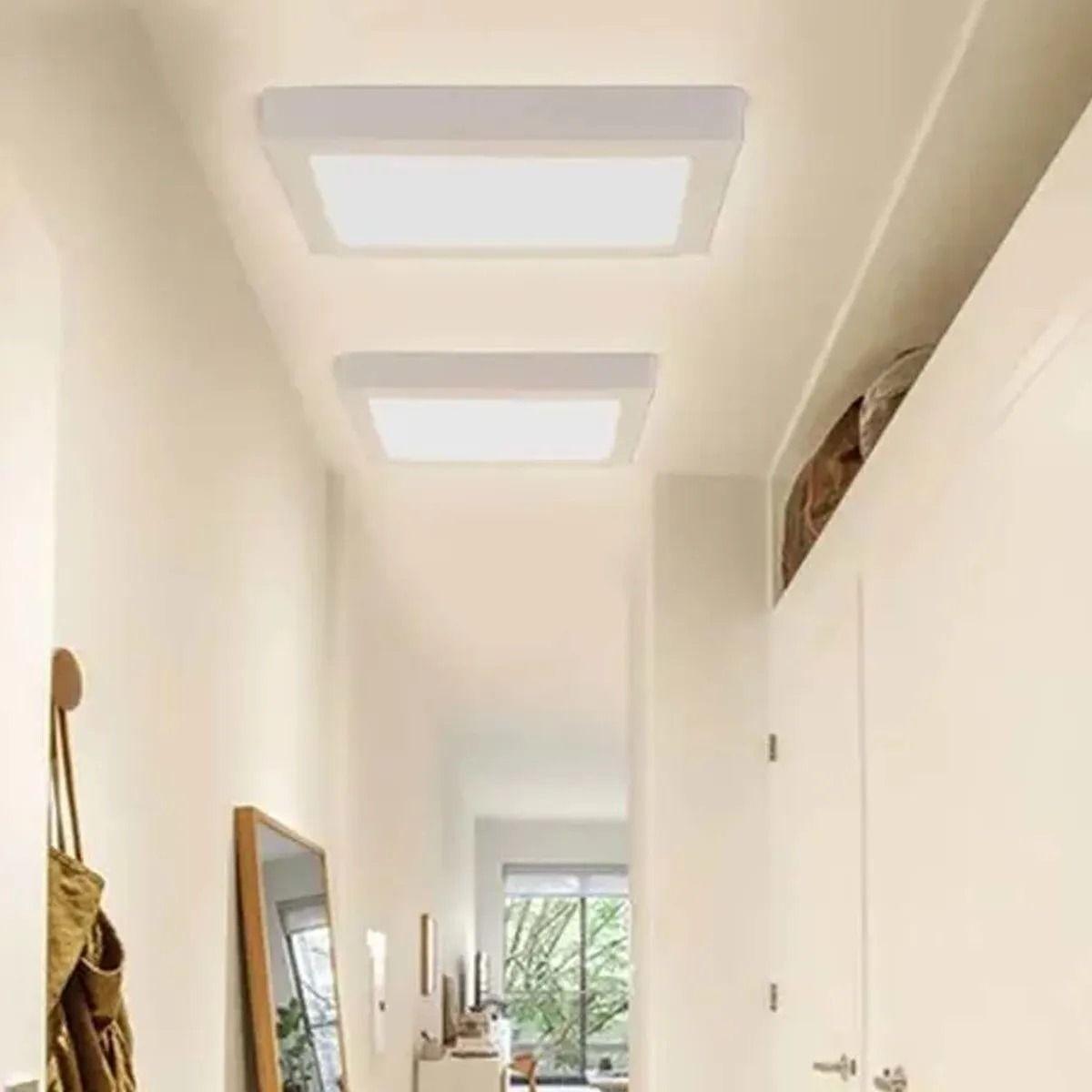 Foco Panel Plafón Led 24w Sobrepuesto Cuadrado Frio-3