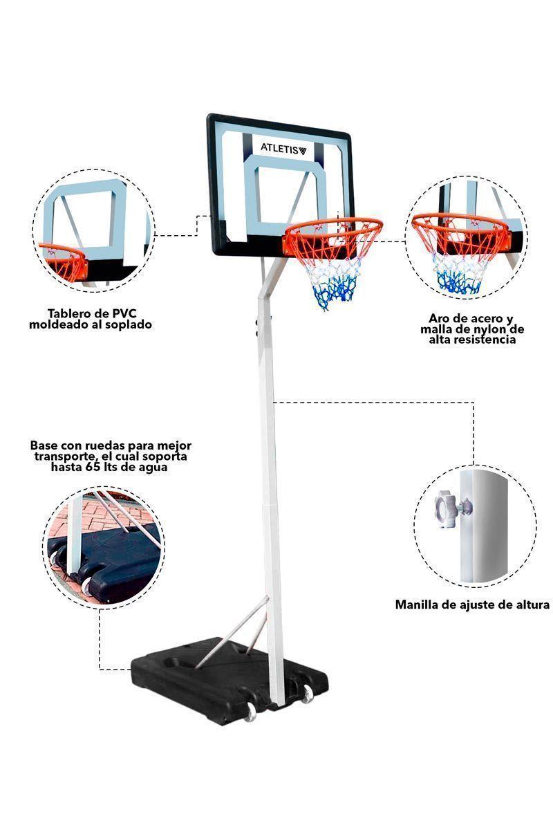 Aro de Basquetbol con Altura Ajustable 2,6 Metros-3