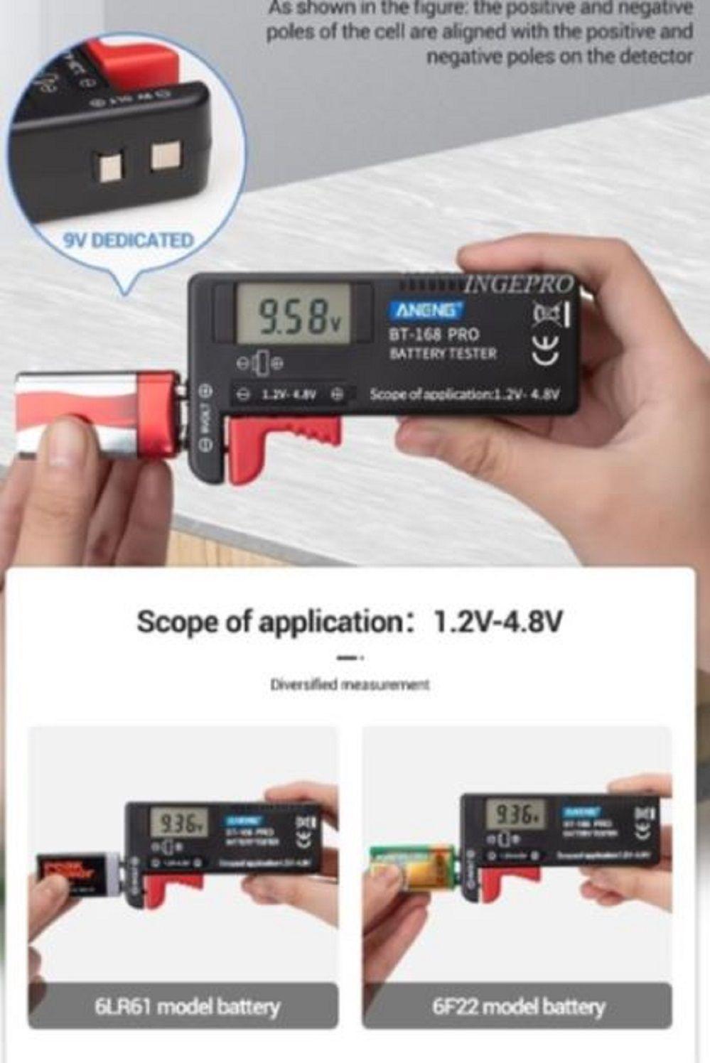 Tester Probador Digital Pila Bateria Aaa Aa 9v C D ai41-2