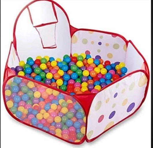 Piscina De Pelota En Suave Tela Para Bebe Con 50 Pelotas-2