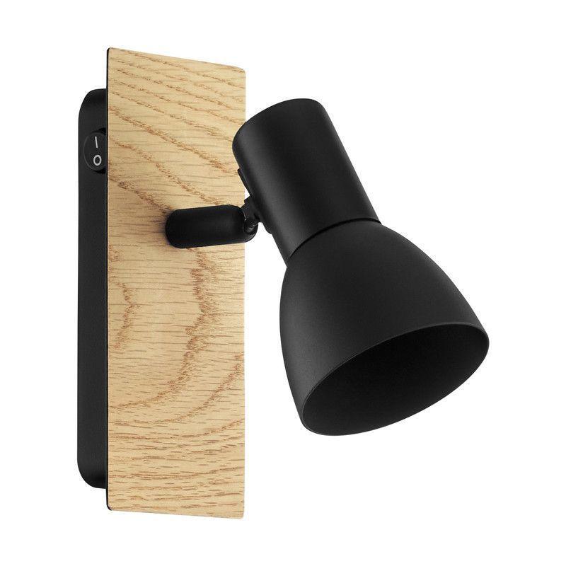 LAMPARA SOBREPUESTO FOCO  BARNHAM ACERO MADERA 1X3W GU10 LED COD.205093-0