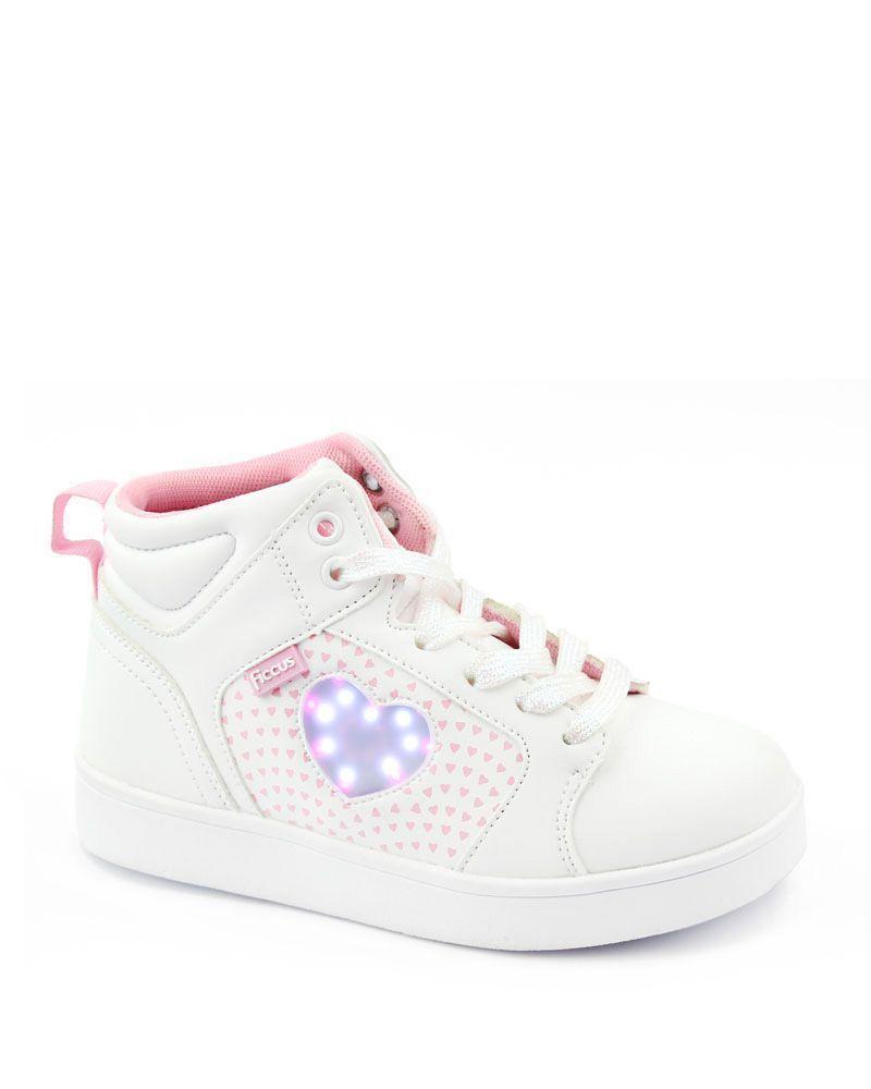 Zapatilla Luces LedCaña Cordón Acorrer Niña Ficcus-0