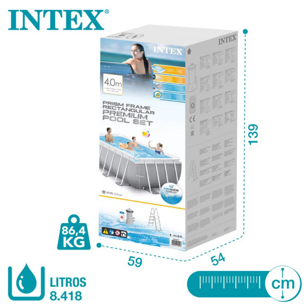Piscina Estructural Prisma Frame Set 400x200x122Cm-4