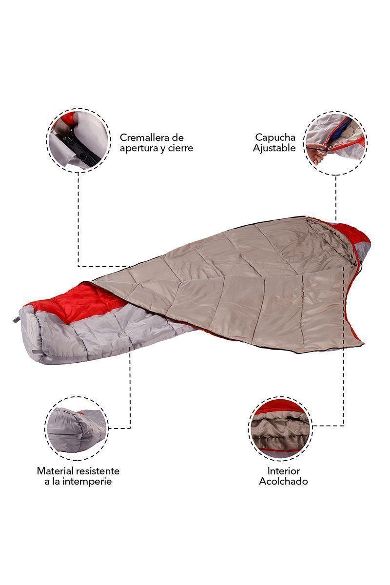 Saco de Dormir Mummy Rojo-3