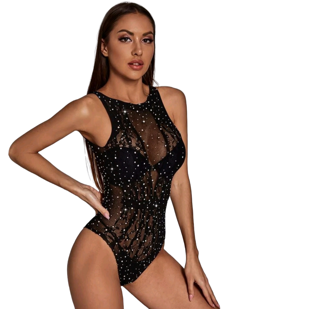 Body Tipo Malla Con Brillantes-1