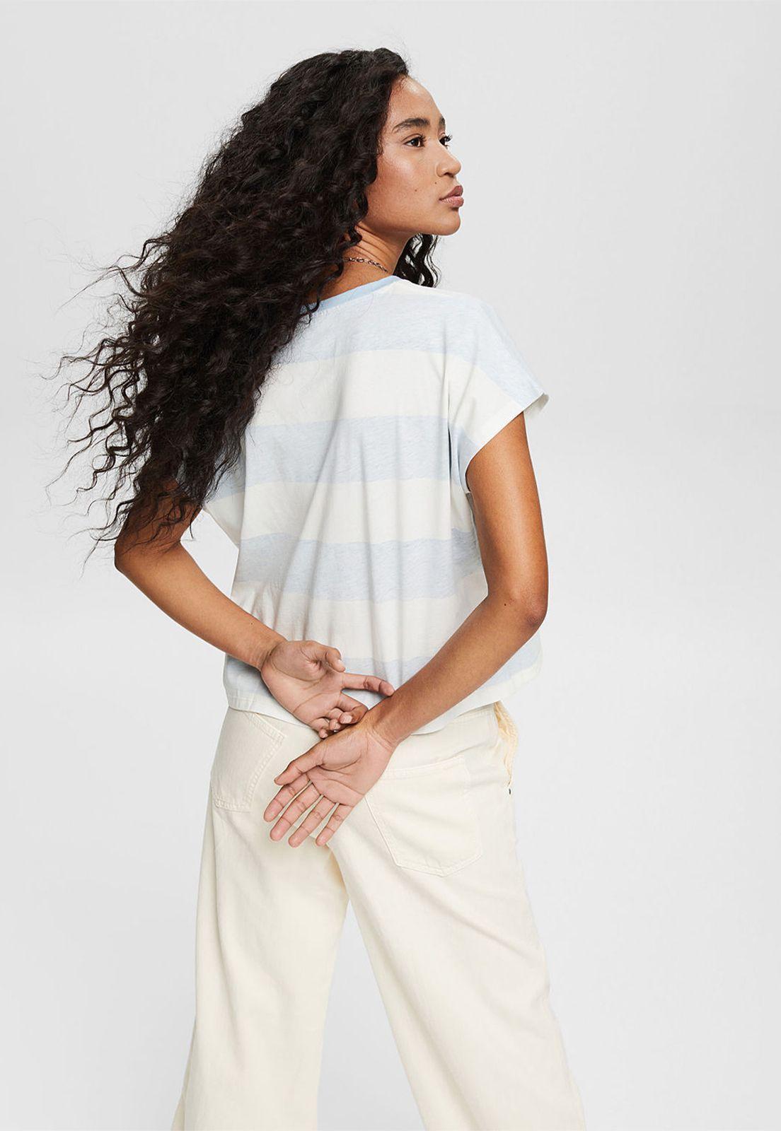Polera Con Diseño De Rayas Deslavadas Esprit-1
