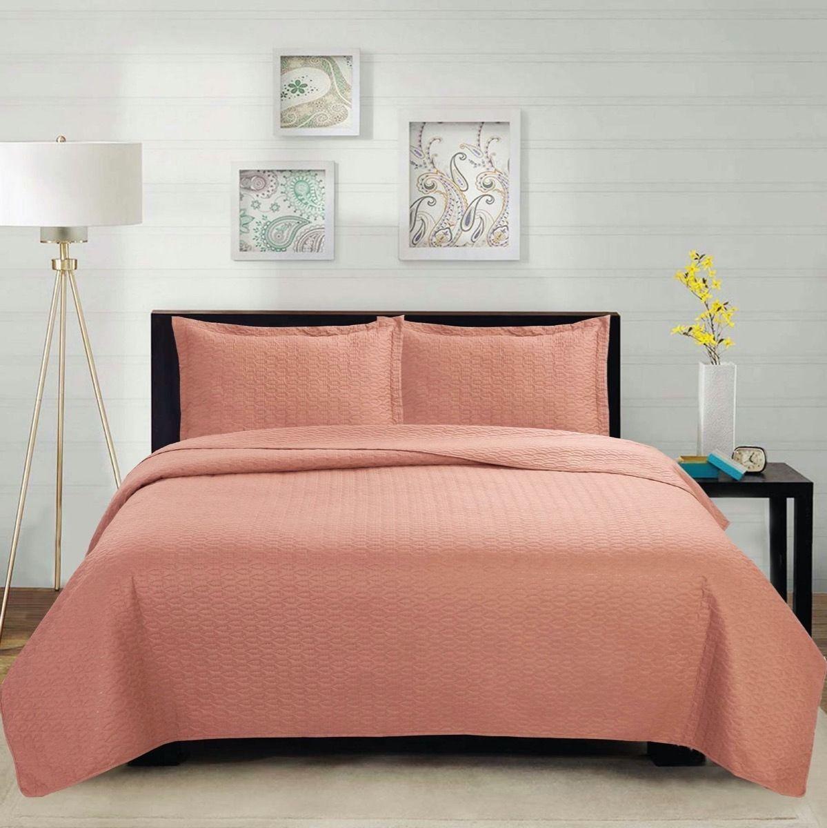 Cubrecama Liso 1,5 Plazas Coral Mic Ultra Diamont-0