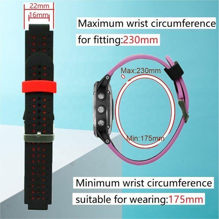 Correa Compatible Garmin Forerunner 230-235-630-220-620 Rojo-2