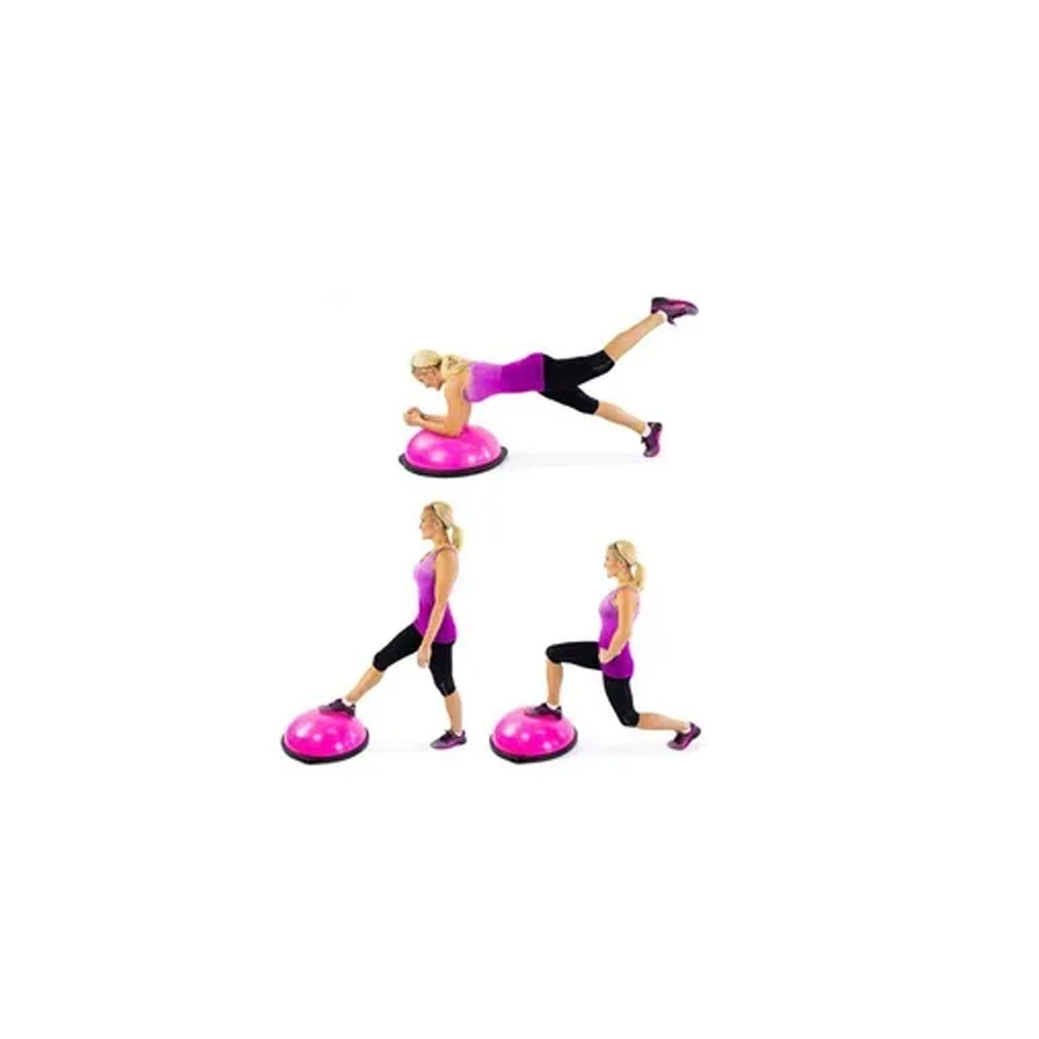 Balón Bosu Yoga De Resistencia 58cm Inflador-6