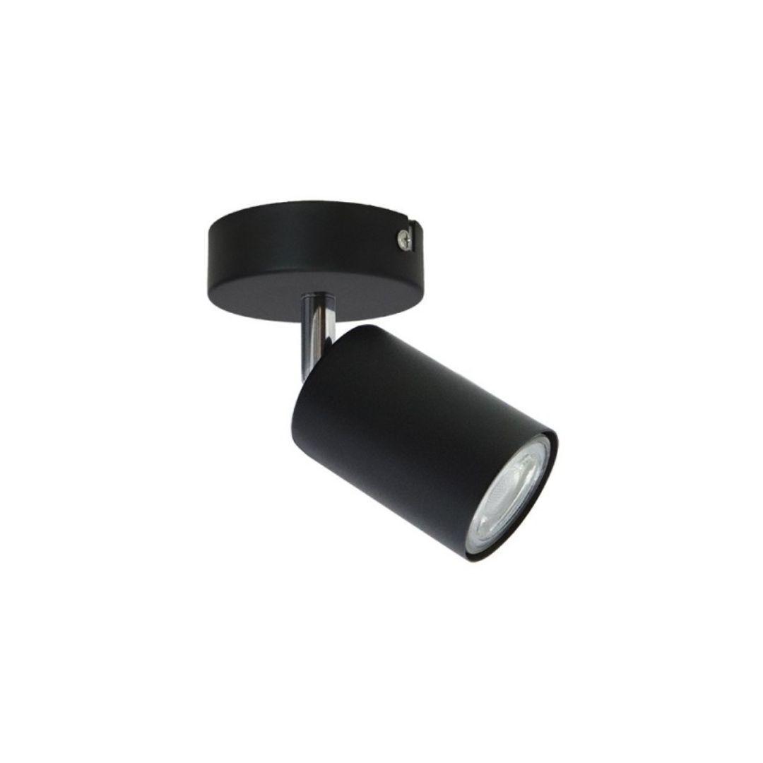 FOCO SOBREPUESTO CILINDRICO GU10 NEGRO-0