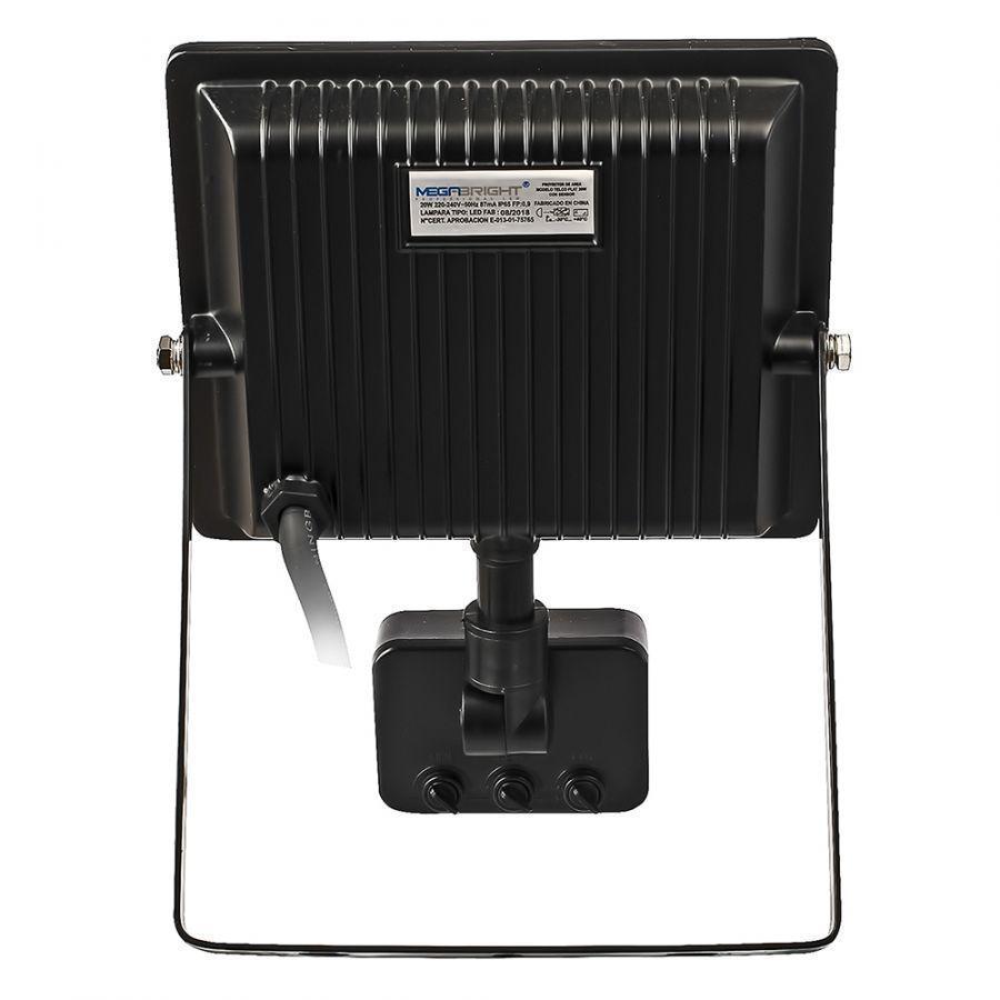 Proyector LED 30W Telco Flat Pro 6000K Con Sensor-2