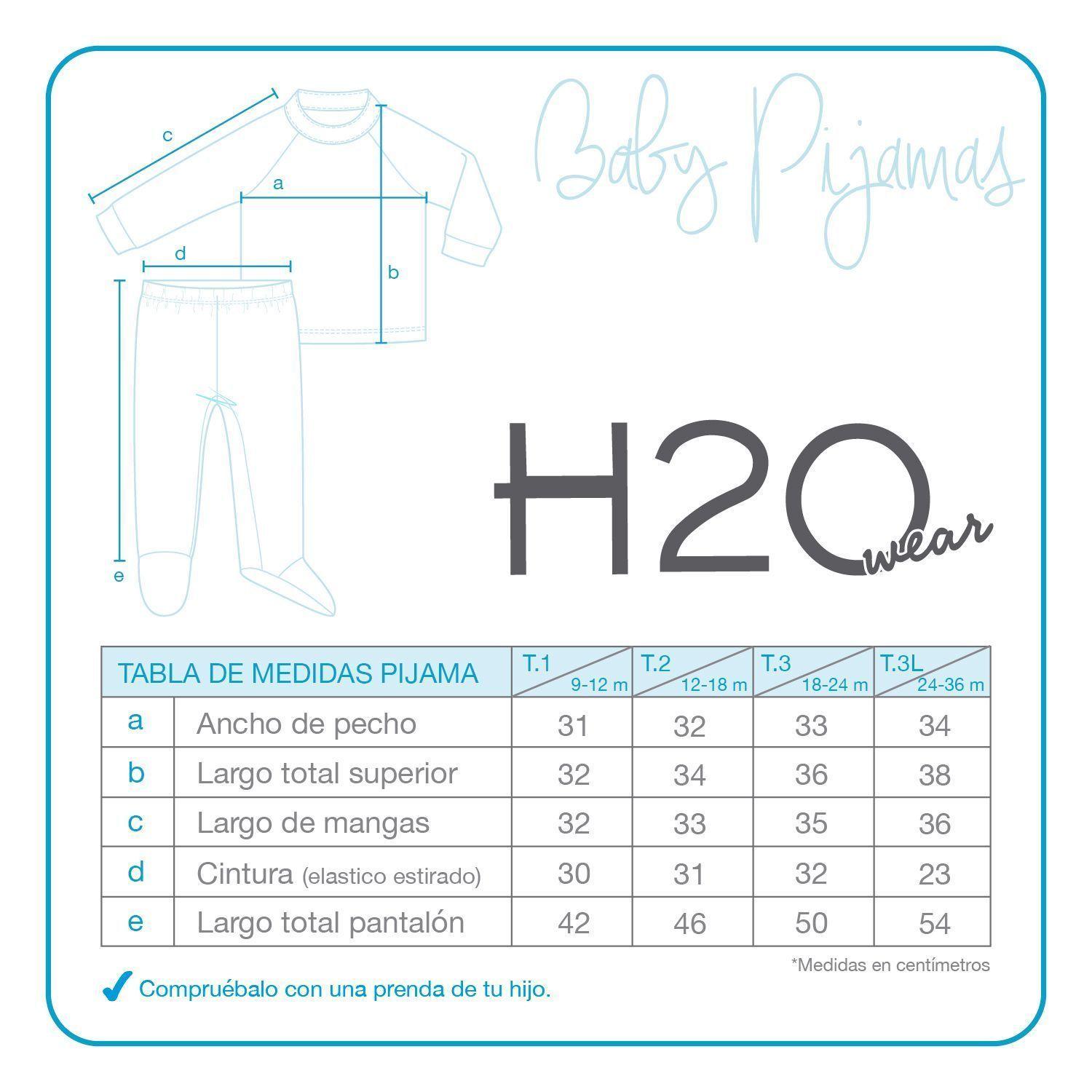 Pijama Bebé Niño Conjunto Polar Sustentable Azul H2O Wear-2