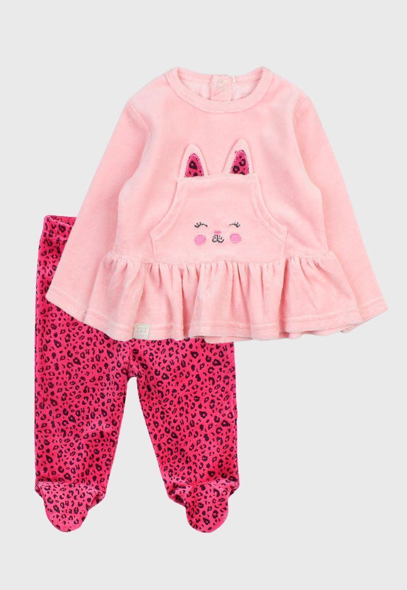 Conjunto newborn niña plush cute friends 124-0