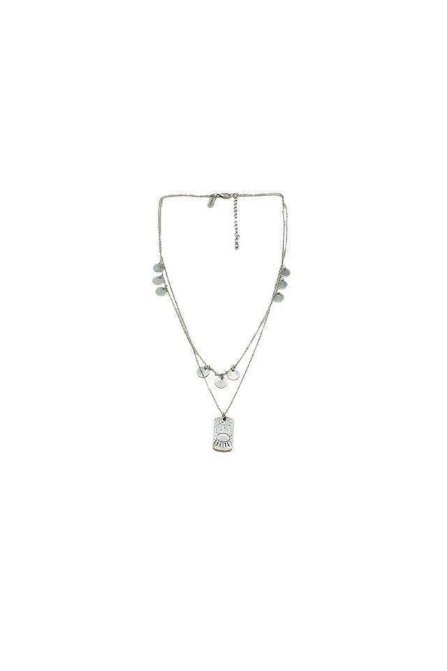 Collar Corto Plateado Beach Comber Delicate Humana-0