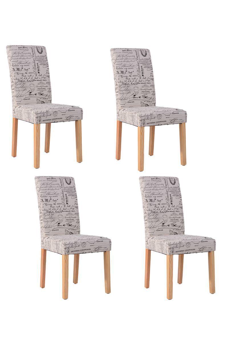 Pack 4 Sillas Comedor Estampadas Acolchadas-0