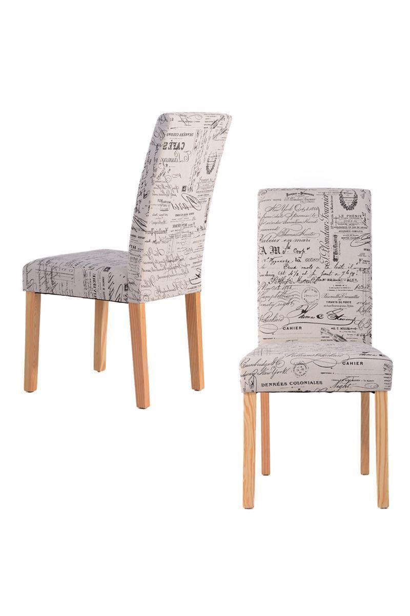 Pack 4 Sillas Comedor Estampadas Acolchadas-3