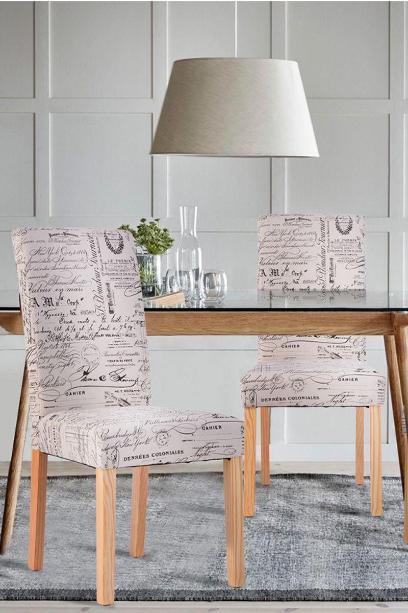 Pack 4 Sillas Comedor Estampadas Acolchadas-5