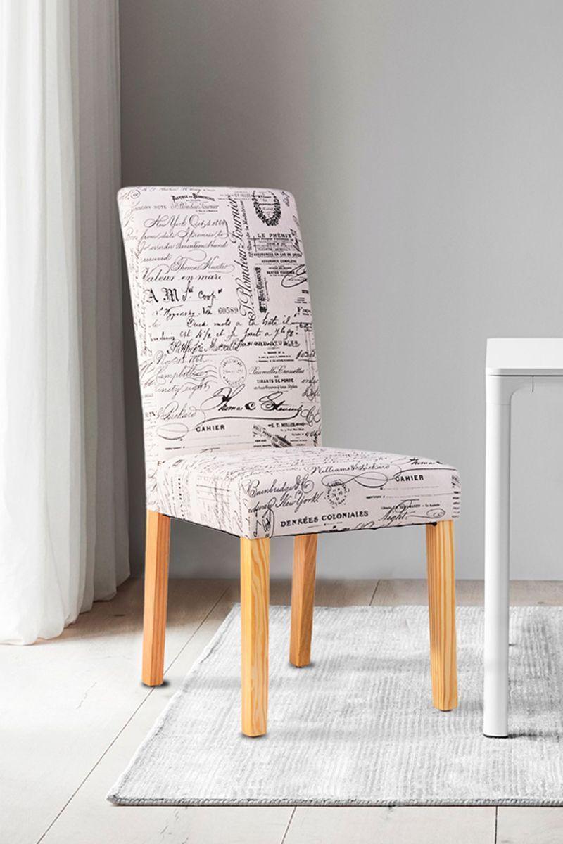 Pack 4 Sillas Comedor Estampadas Acolchadas-1