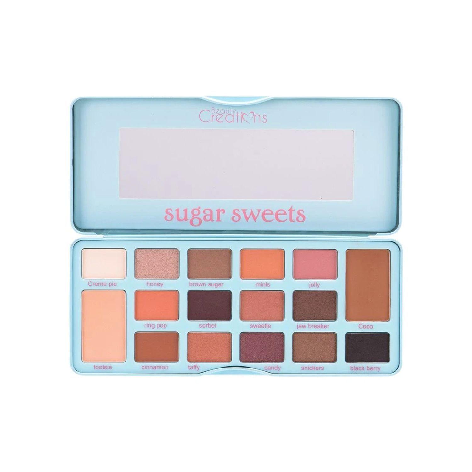 Pack Paleta De Sombras "Sugar Sweet" + Set 12 Brochas Holo Fun y Estuche Beauty Creations-1
