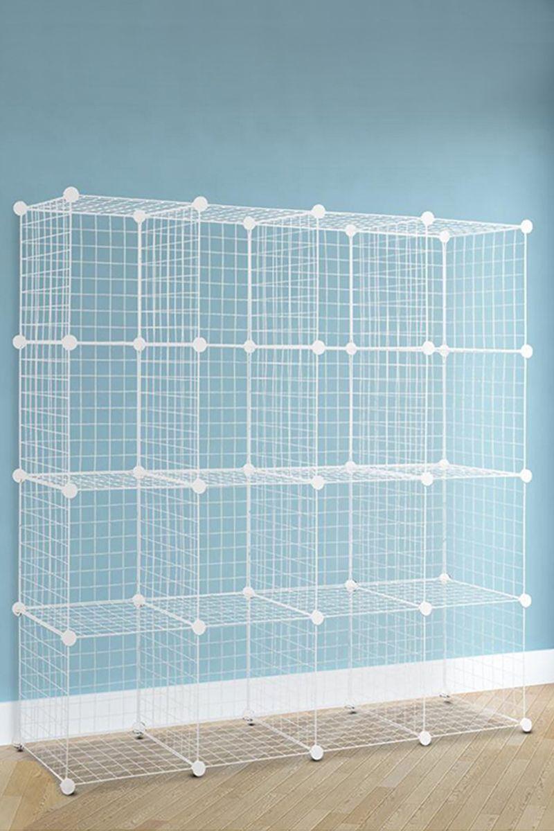 Armario Metálico Blanco 16 Cubos-3