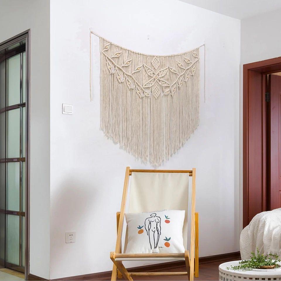 telón decorativo en macrame-0