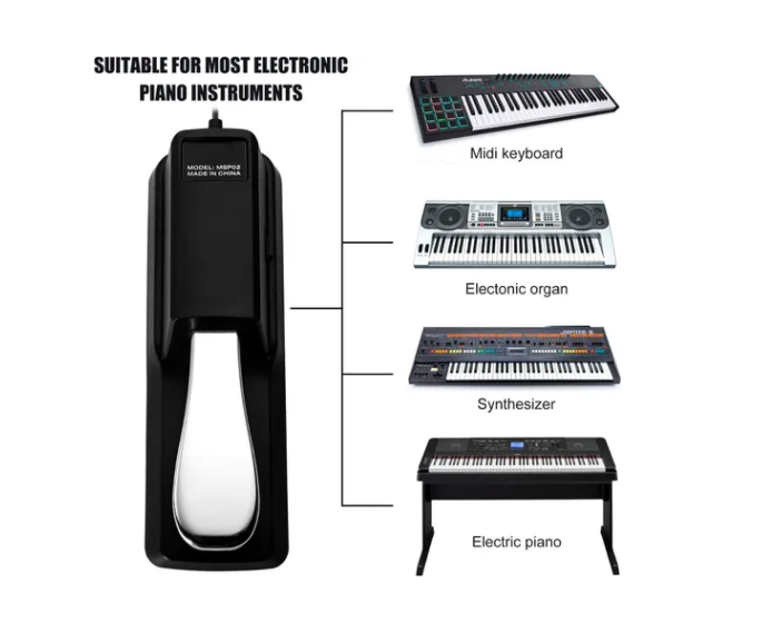 Pedal Sustain Universal Teclado Polaridad Piano Musica-5