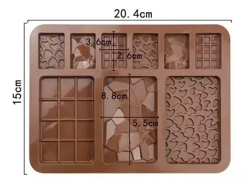 X2 Moldes De Chocolate Moldes Barra De Chocolate Silicona B9 -2