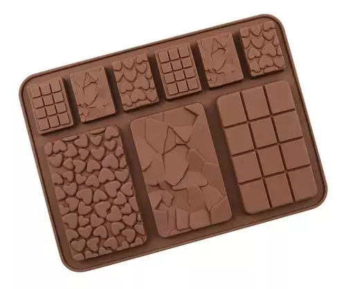 X2 Moldes De Chocolate Moldes Barra De Chocolate Silicona B9 -6