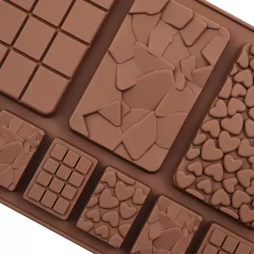 X2 Moldes De Chocolate Moldes Barra De Chocolate Silicona B9 -3