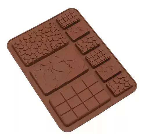 X2 Moldes De Chocolate Moldes Barra De Chocolate Silicona B9 -5