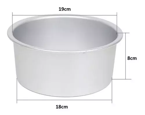 Molde Queque Redondo Molde Torta Molde Queques Aluminio 18cm-3