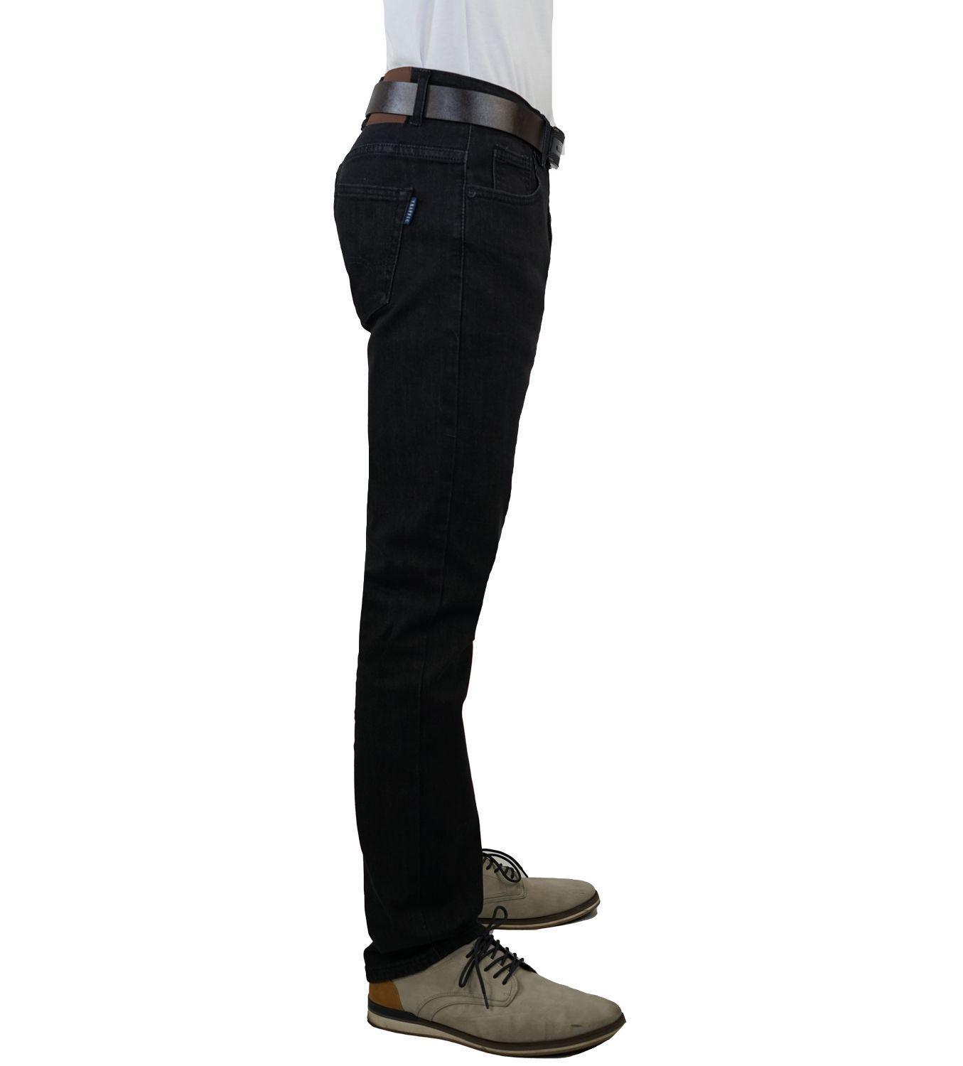 Jeans tiro alto-alto semi recto negro-1