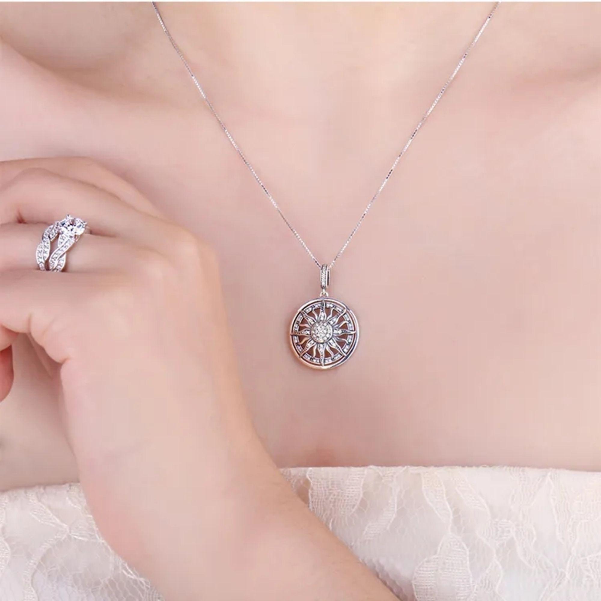 Collar Sol Plata 925 -3