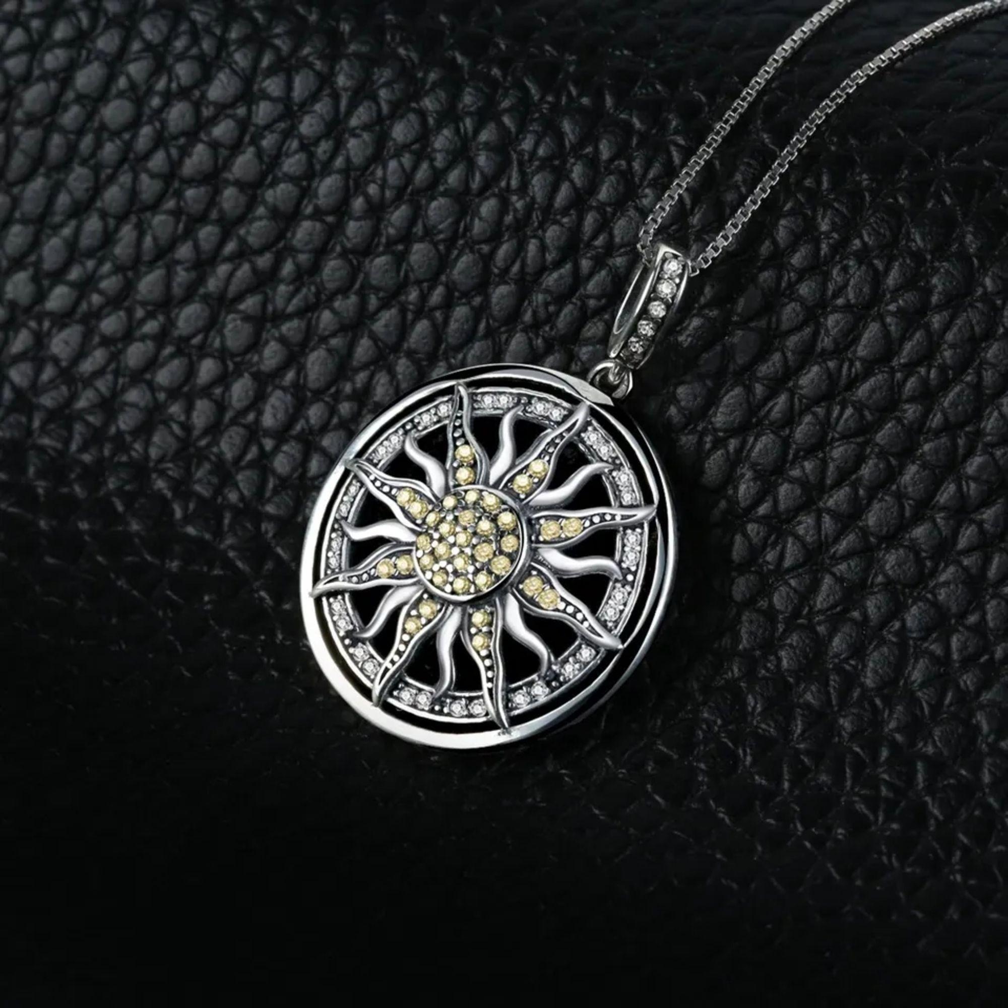 Collar Sol Plata 925 -2