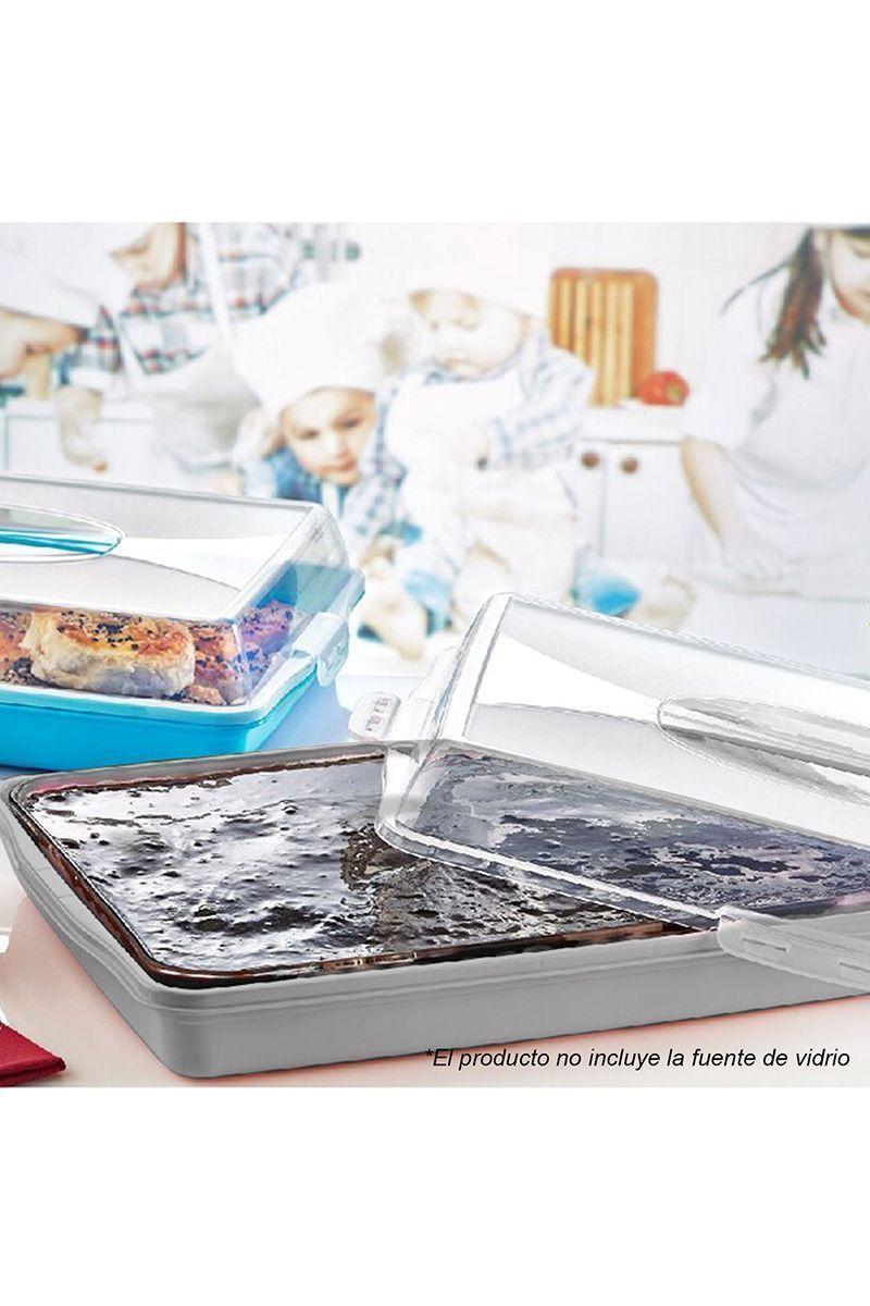 Caja Porta Alimentos Rectangular Gris-5