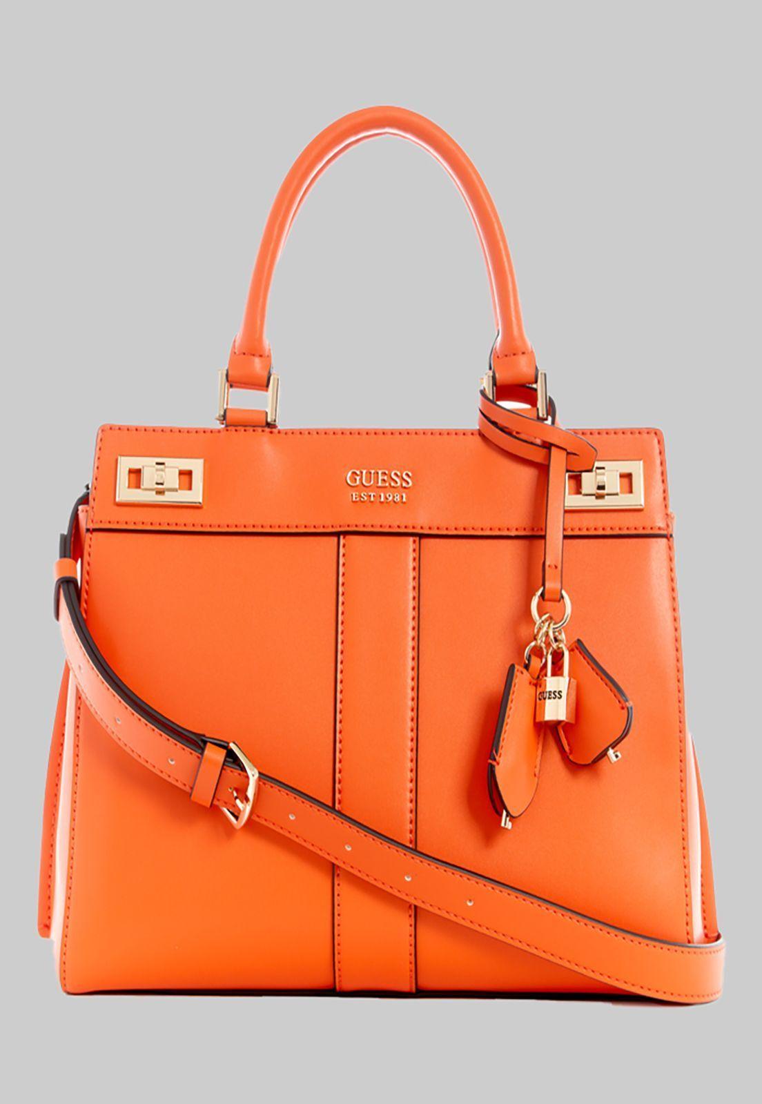 Cartera Guess Katey Luxury Satchel Ora Naranjo-0