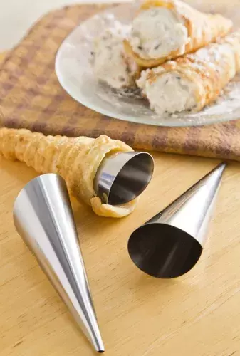 Pack X18 Cono Molde Para Cannoli Cachito Croissant Pan Danes -4