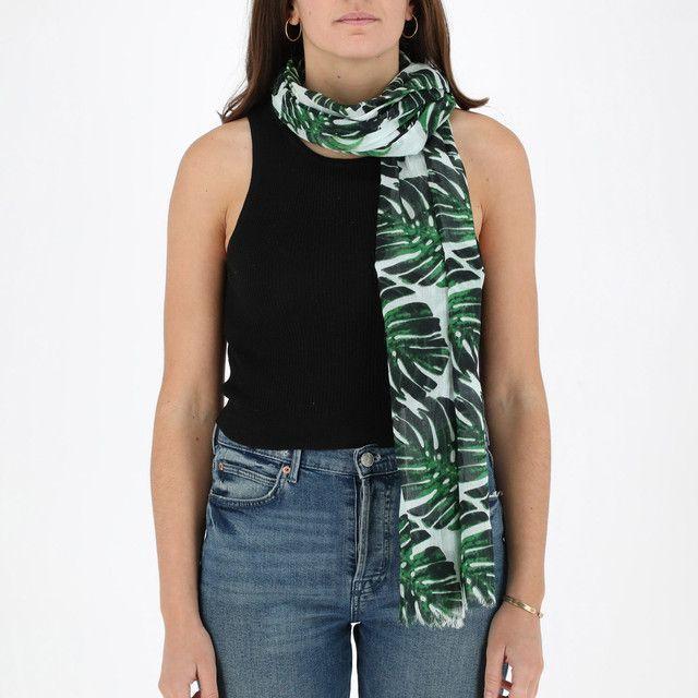 Pañuelo Estampado Tropical Blanco iD-1