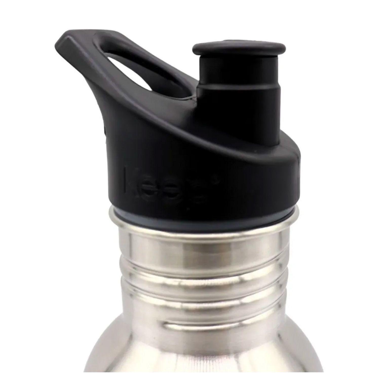 Botella Metálica Con Mango 600ml Negro - Keep-2