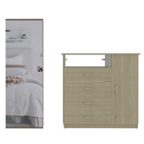 Comoda y Zapatero Rovere Blanco - Tuhome-0