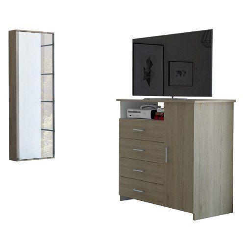 Comoda y Zapatero Rovere Blanco - Tuhome-1