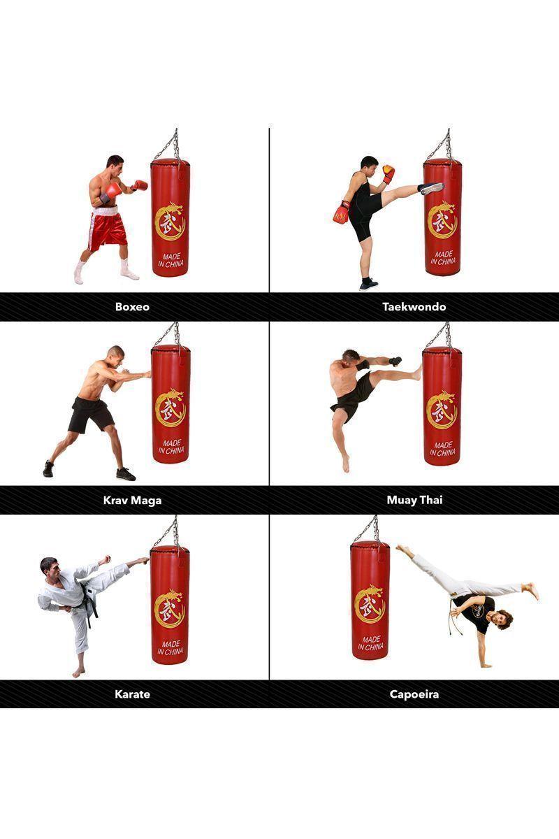 Saco Boxeo Punching Ball 80 cm Rojo-4