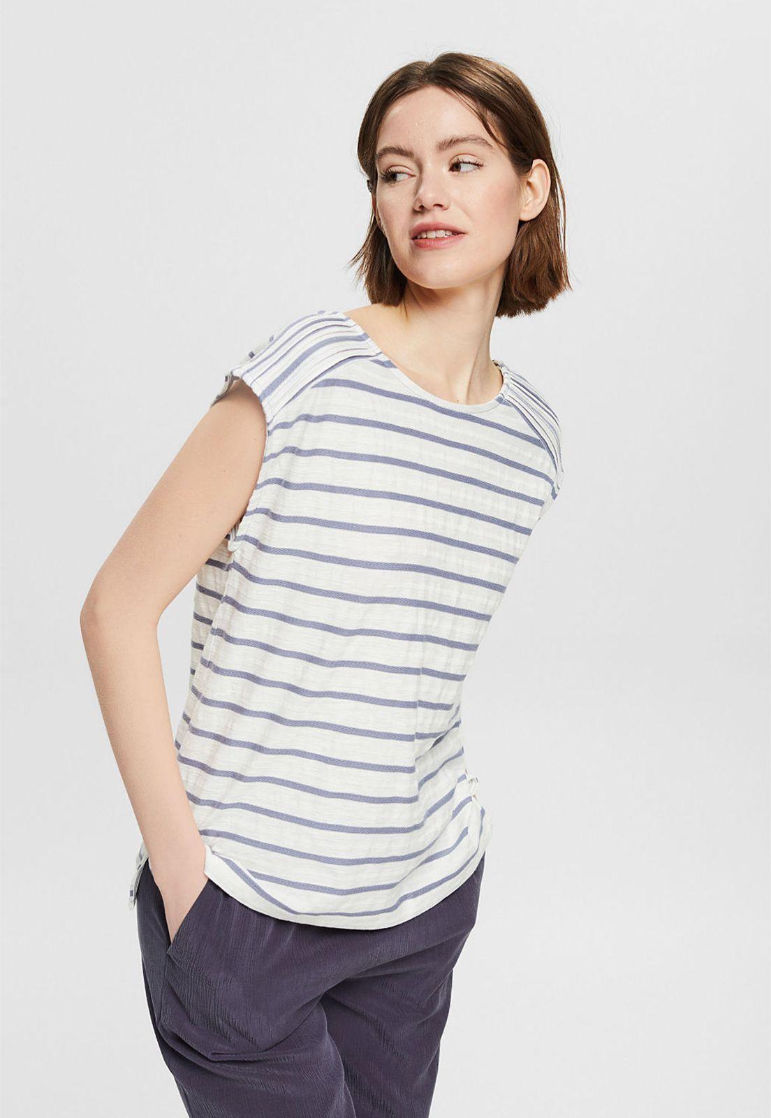 Polera Con Textura De Rayas Esprit-0