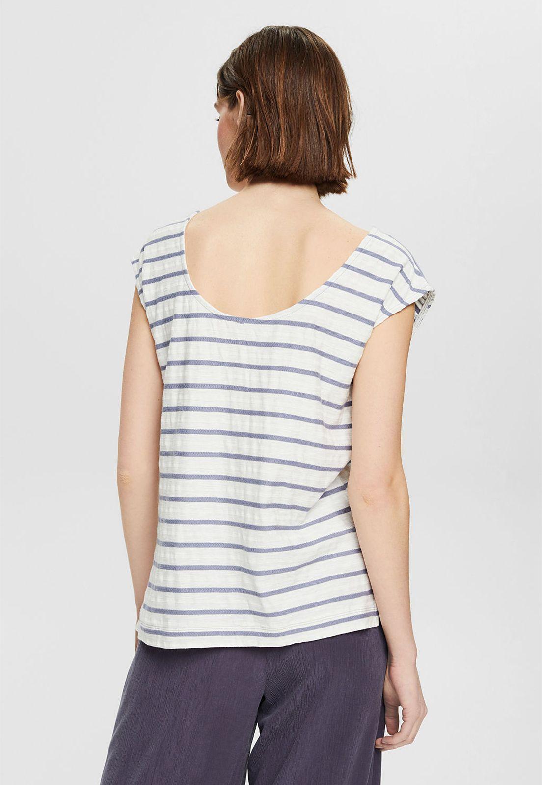 Polera Con Textura De Rayas Esprit-1