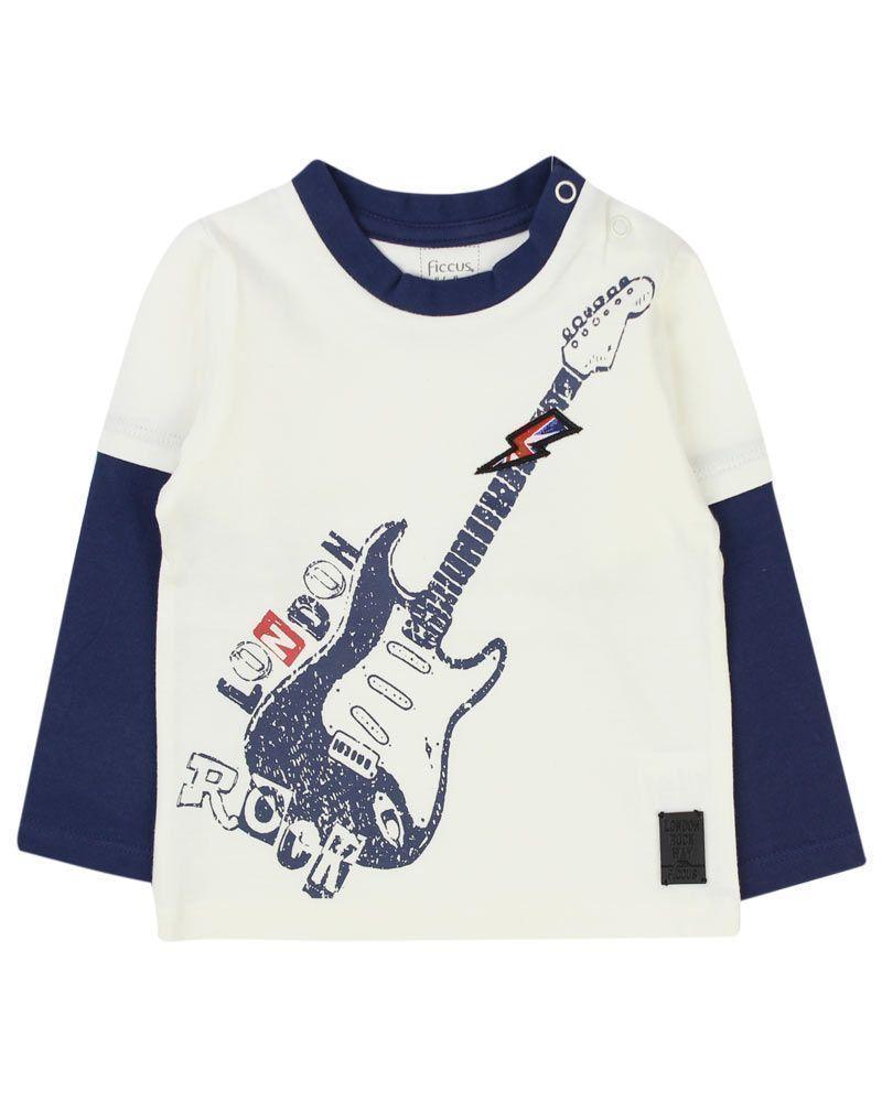Polera Bebé Niño Doble Manga London Rock Ficcus-0