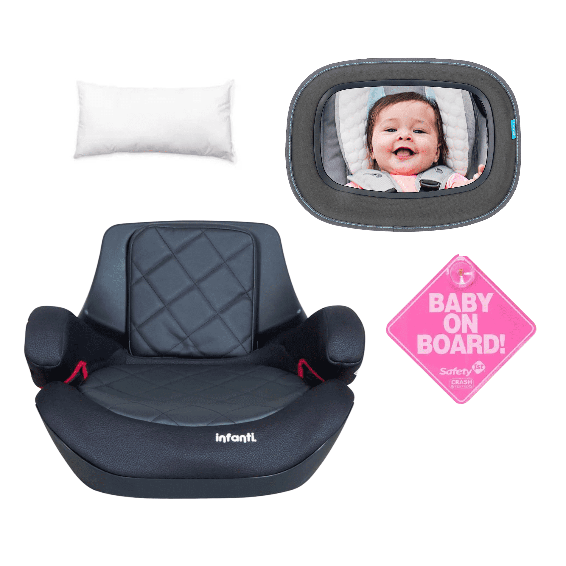 Alzador Go Isofix Black Stone letrero espejo cojin-0