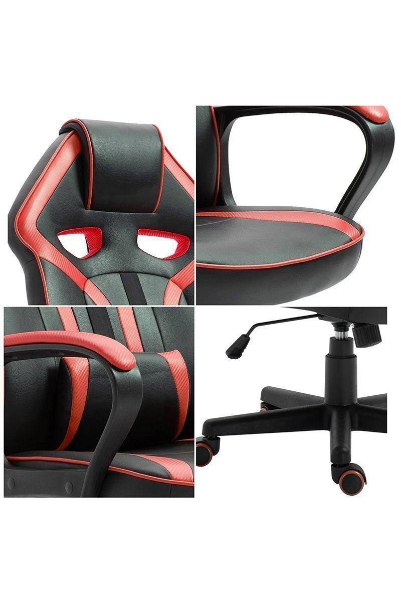 Silla Gamer Extreme Game PVC Base Nylon Rojo-4