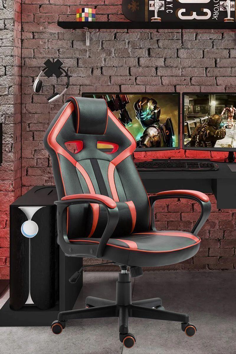 Silla Gamer Extreme Game PVC Base Nylon Rojo-1