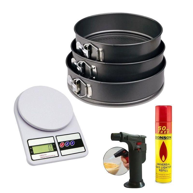 Molde Reposteria + Balanza Cocina + Soplete Gas-0